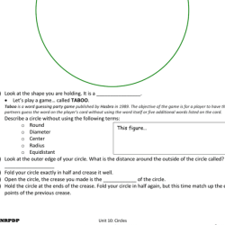 Csi geometry circles answer key