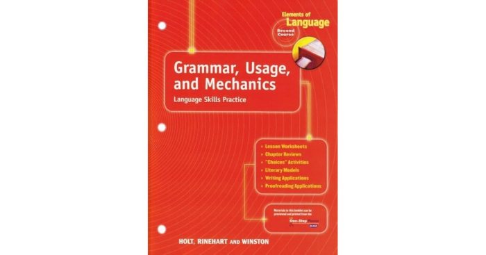 Grammar usage and mechanics workbook