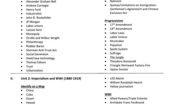 Florida u.s. history eoc study guide