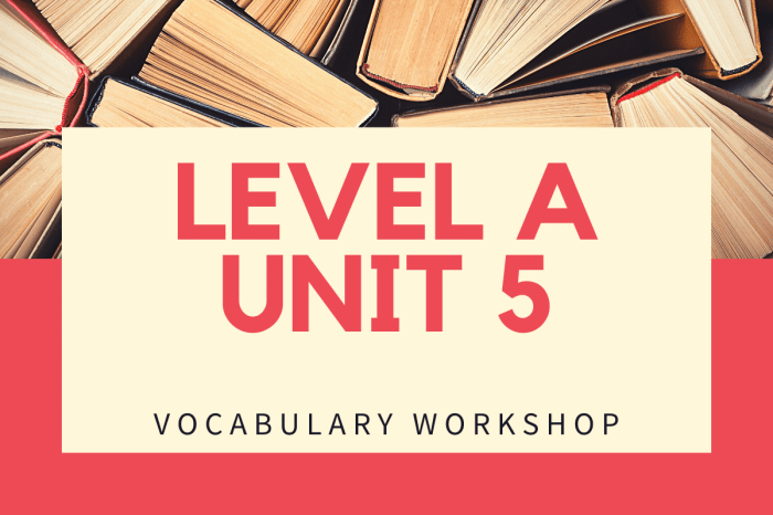 Vocabulary workshop answers level a unit 5