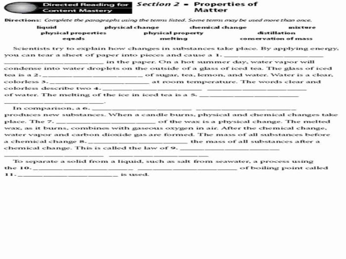 Worksheet law of conservation of mass