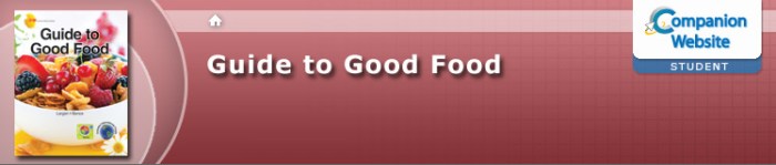 Guide to good food textbook answers