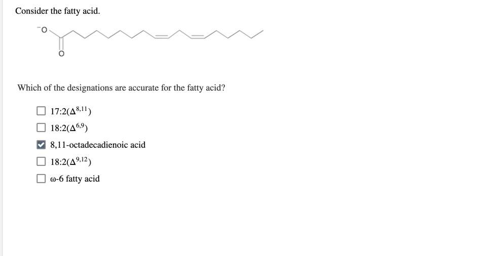 Fatty acid designations lipids mtes